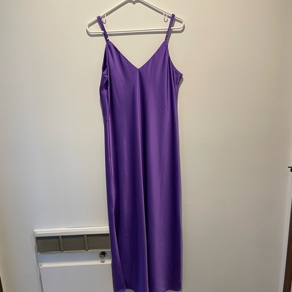 A New Day Elegant Purple Slip Dress Size Large - Picture 2 of 6